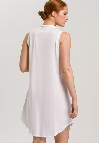 77952 Cotton Deluxe Button Front Tank Gown - 101 White